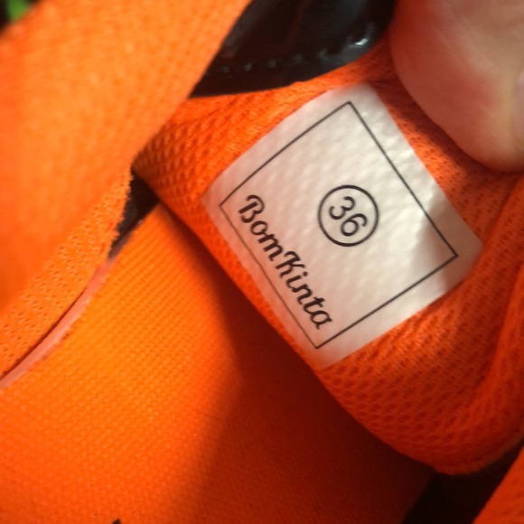 Green orange and black cleats size 36 bomkinta Lace up euc - Picture 5 of 8